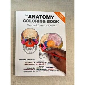 Anatomy Coloring Book by Wynn Kapit and Lawrence Elson Unused Uncolored Fresh